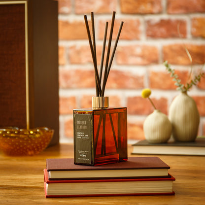 Alternate Image of Modena Leather Woodblock Reed Diffuser
