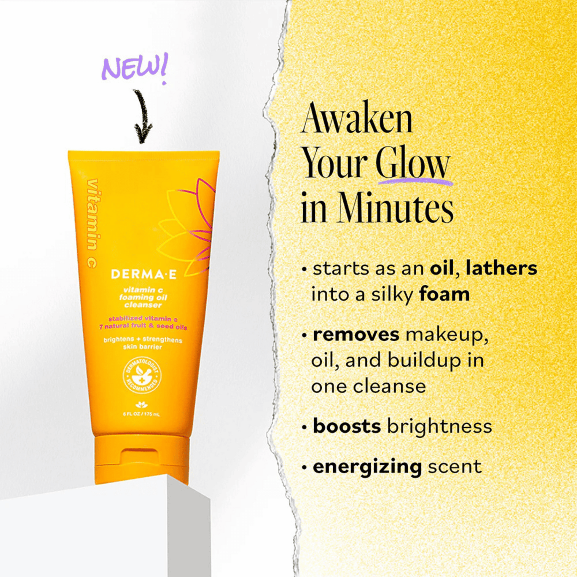 Alternate photo of DERMA E Vitamin C Foaming Oil Cleanser (6 fl oz) 