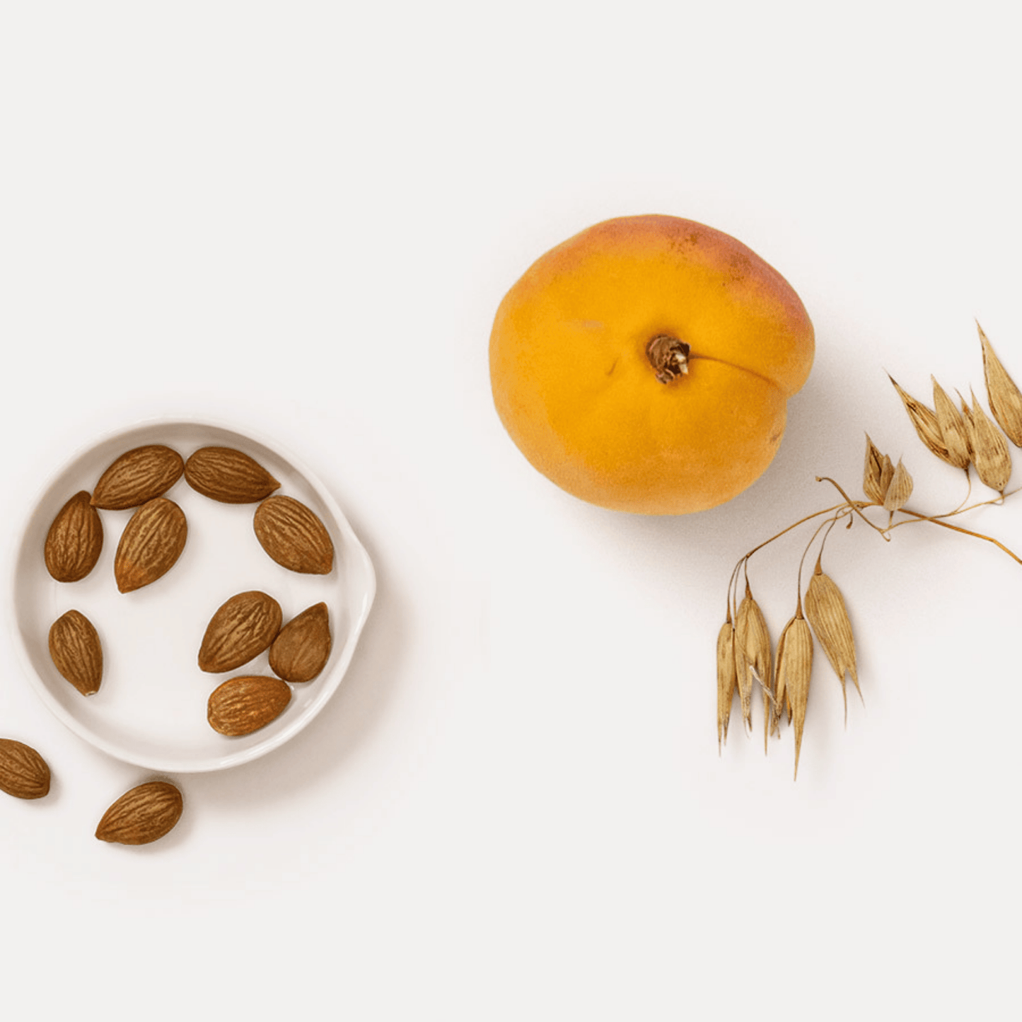Alternate image of an apricot and almonds