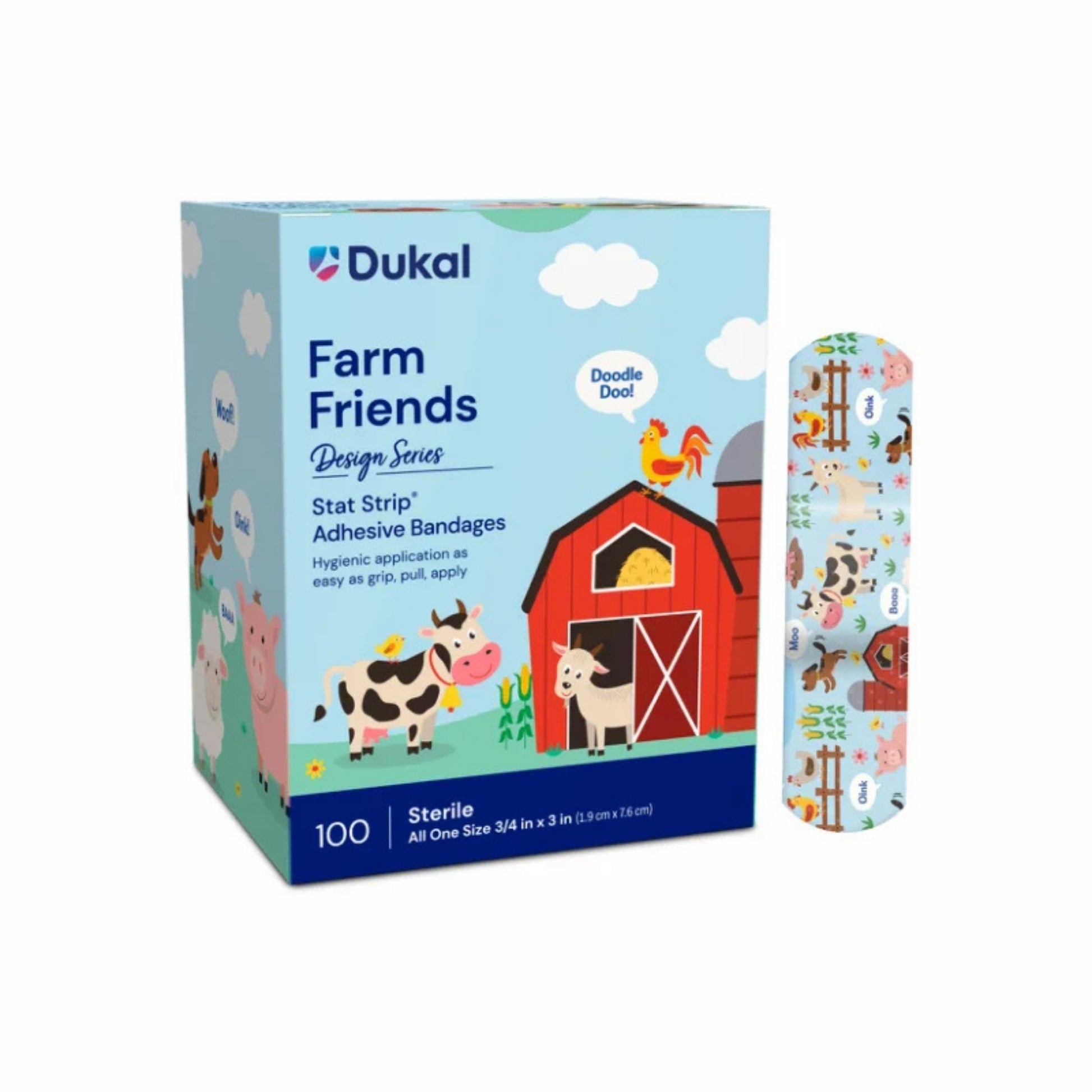 Alternate image of Dukal Farm Friends Bandage Strips (100 ct)