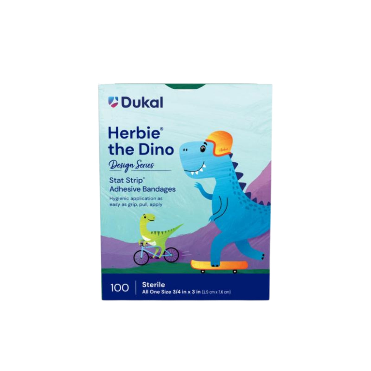 Primary image of Dukal Herbie Dinosaur Bandage Strips (100 ct)