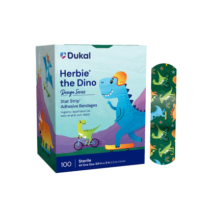 Alternate image of Dukal Herbie Dinosaur Bandage Strips (100 ct)