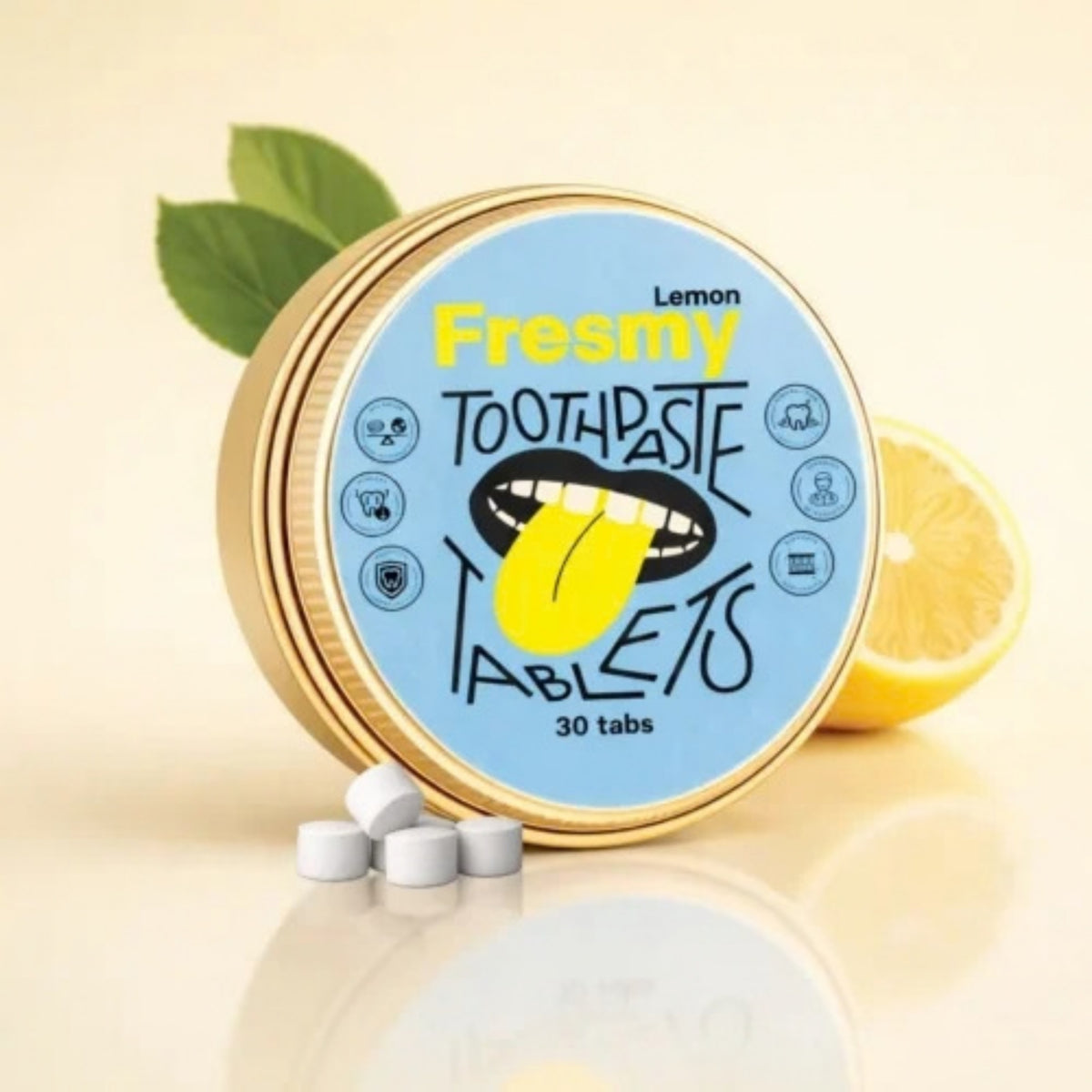 Alternate image of Fresmy Lemon Toothpaste Tablets