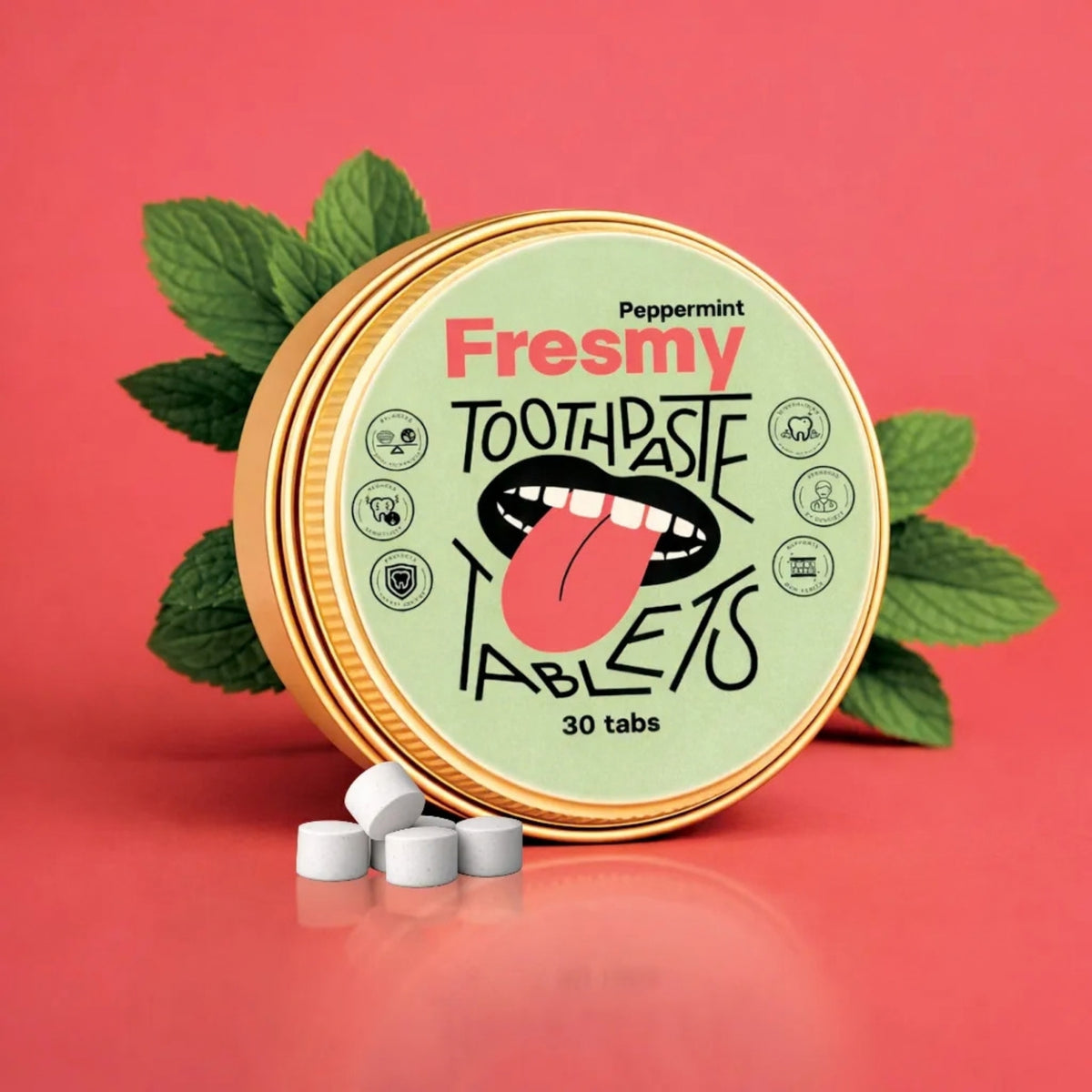 Alternate image of Fresmy Peppermint Toothpaste Tablets