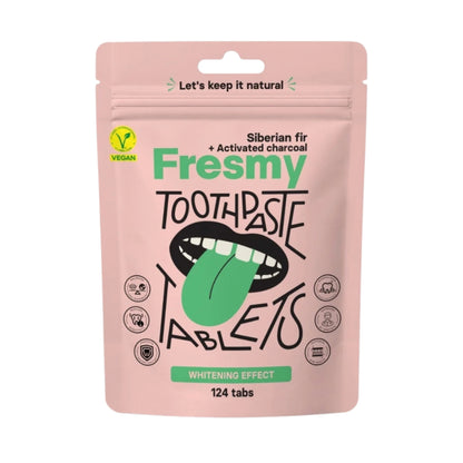 Primary image of Fresmy Siberian Fir & Activated Charcoal Toothpaste Tablets