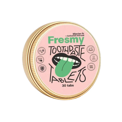 Primary image of Fresmy Siberian Fir & Activated Charcoal Toothpaste Tablets