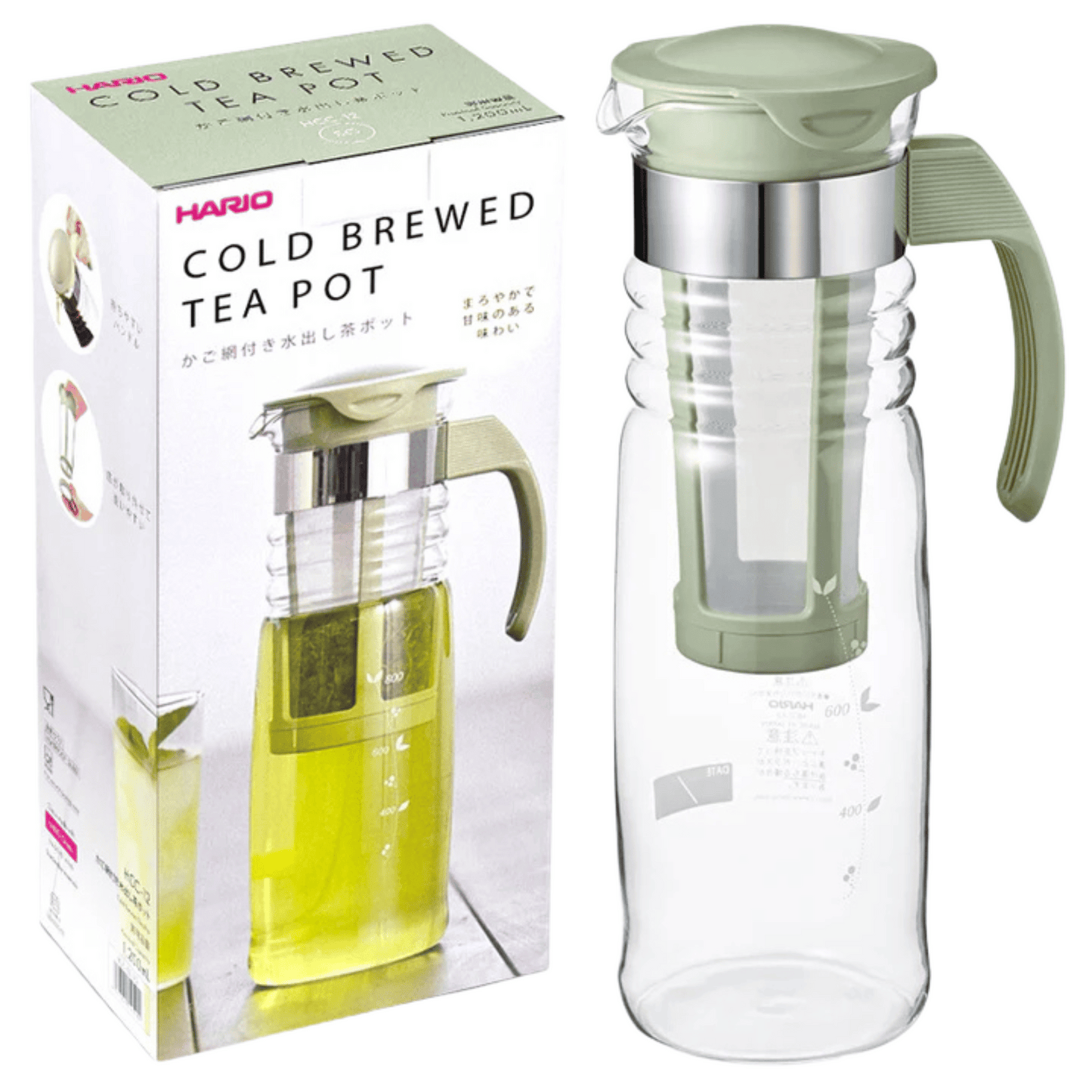 Primary image of HARIO Mizudahi Smoky Green Cold Brew Tea Pot (1200 ml)