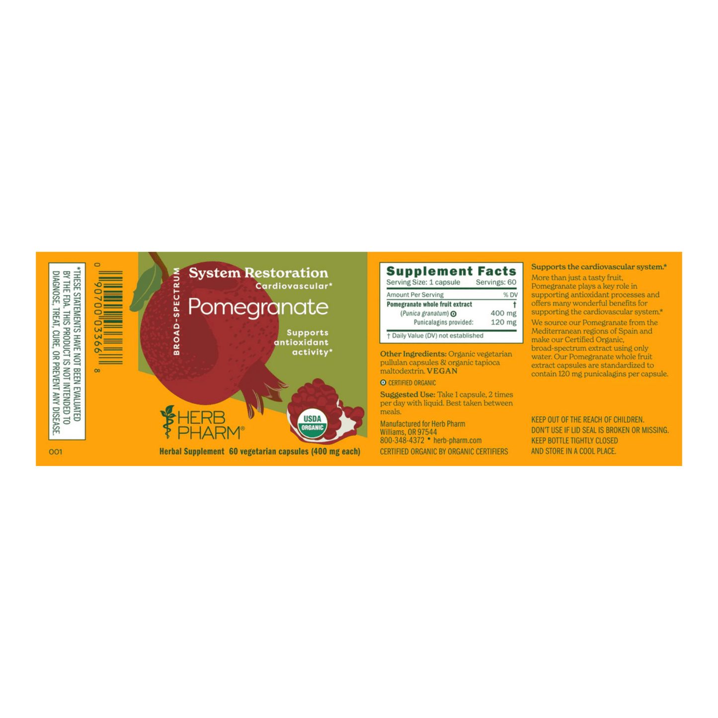Alternate image of Herb Pharm Pomegranate (60 count)