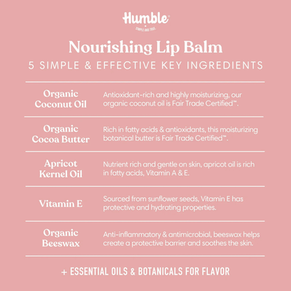 Alternate image of Humble Moroccan Rose Lip Balm (0.15 oz)