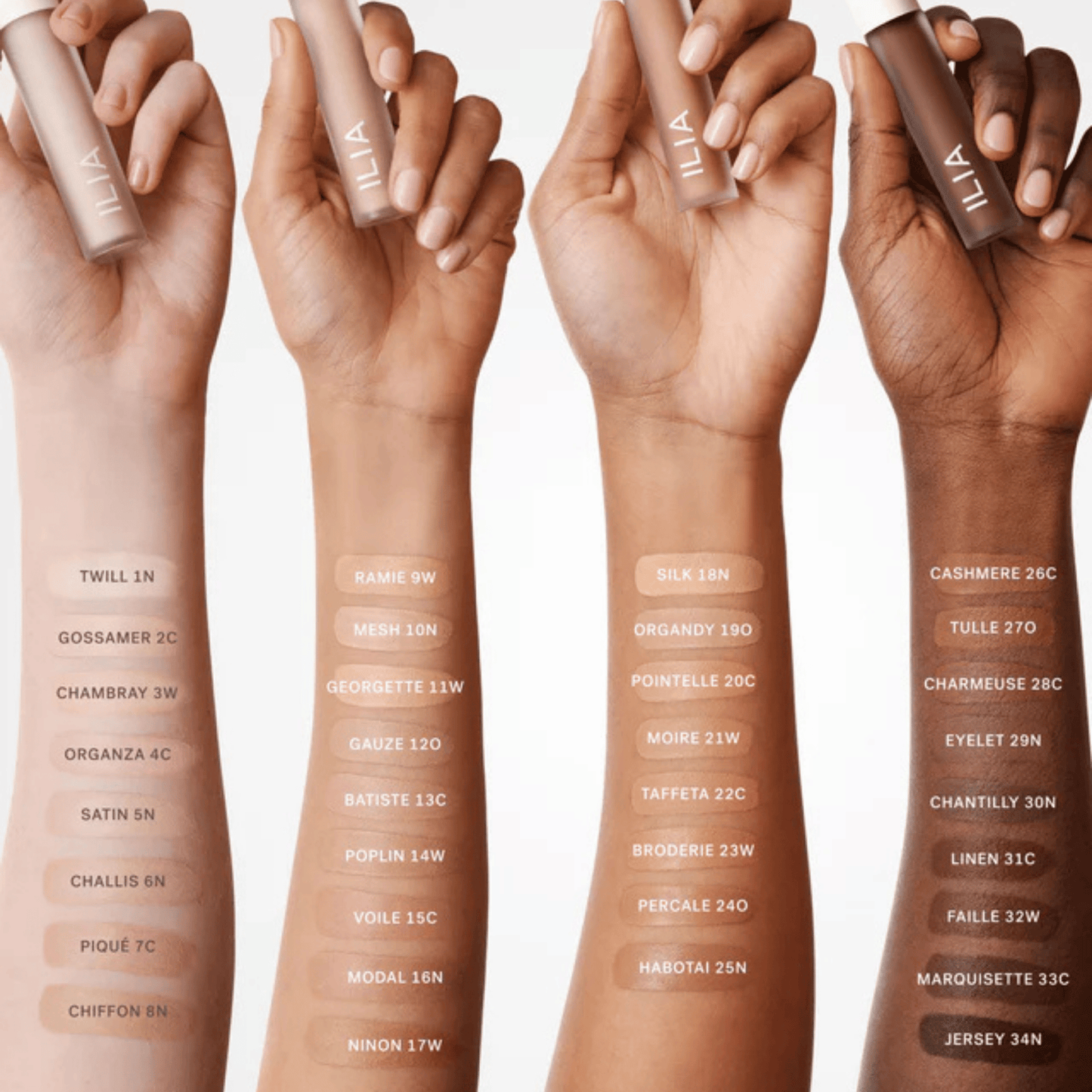 Alternate image of swatches of ILIA Skin Blur Serum Concealer