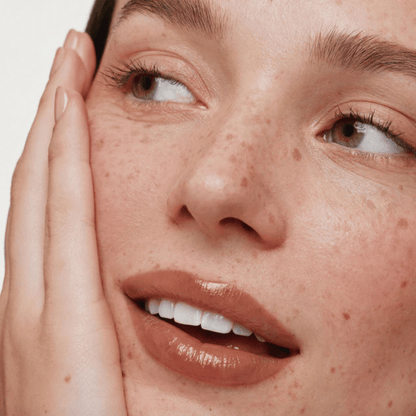Alternate image of model wearing ILIA Clay Overglaze Hydrating Lip Gloss
