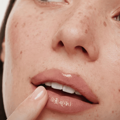 Alternate image of model wearing ILIA Crystalline Overglaze Hydrating Lip Gloss