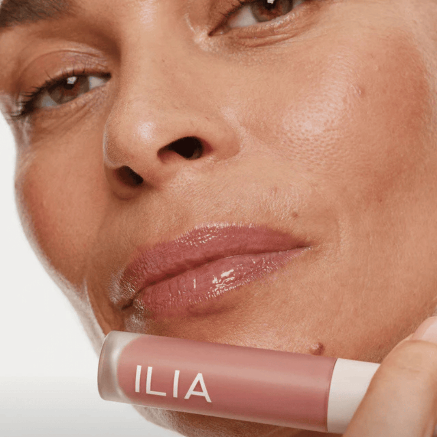 Alternate image of model wearing ILIA Crystalline Overglaze Hydrating Lip Gloss