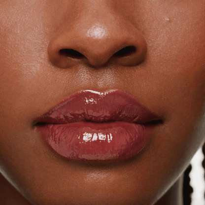Alternate image of model wearing ILIA Figure Overglaze Hydrating Lip Gloss
