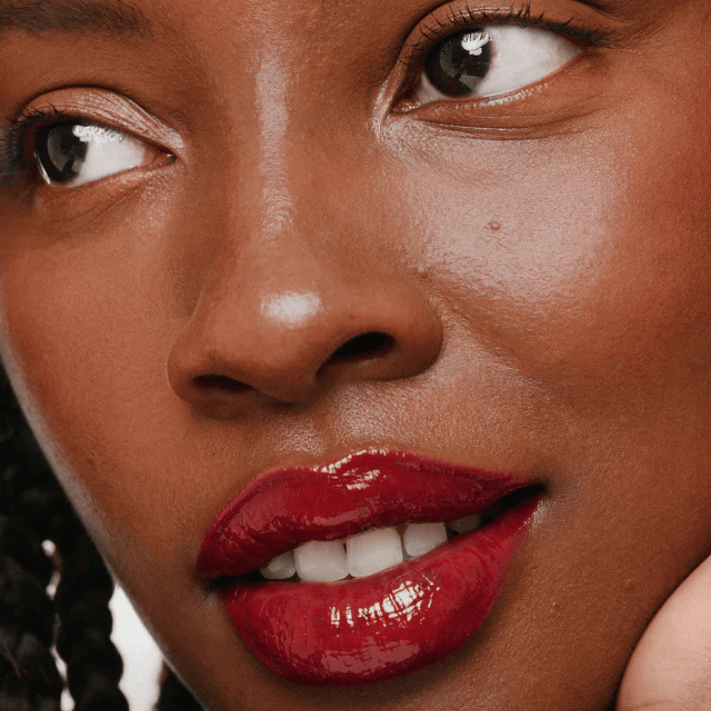 Alternate image of model wearing ILIA Flambe Overglaze Hydrating Lip Gloss