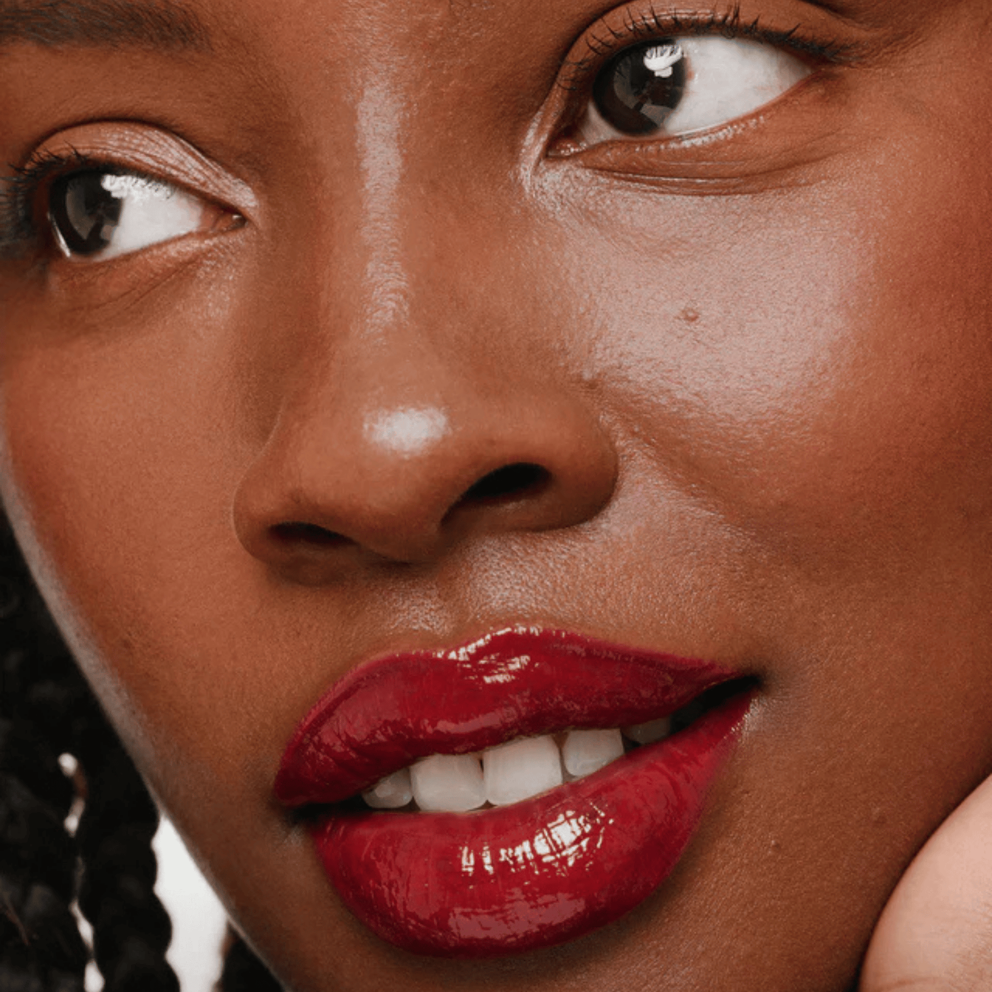 Alternate image of model wearing ILIA Flambe Overglaze Hydrating Lip Gloss