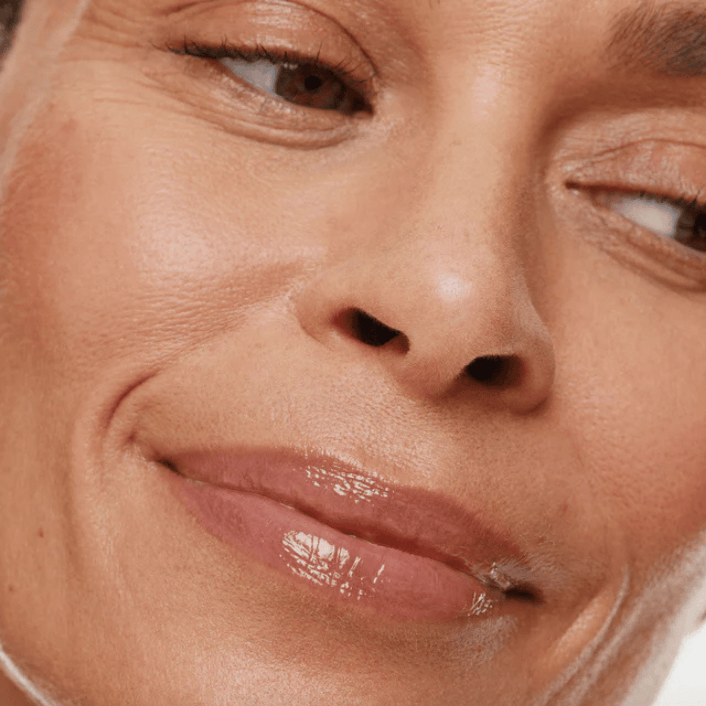 Alternate image of model wearing ILIA Porcelain Overglaze Hydrating Lip Gloss