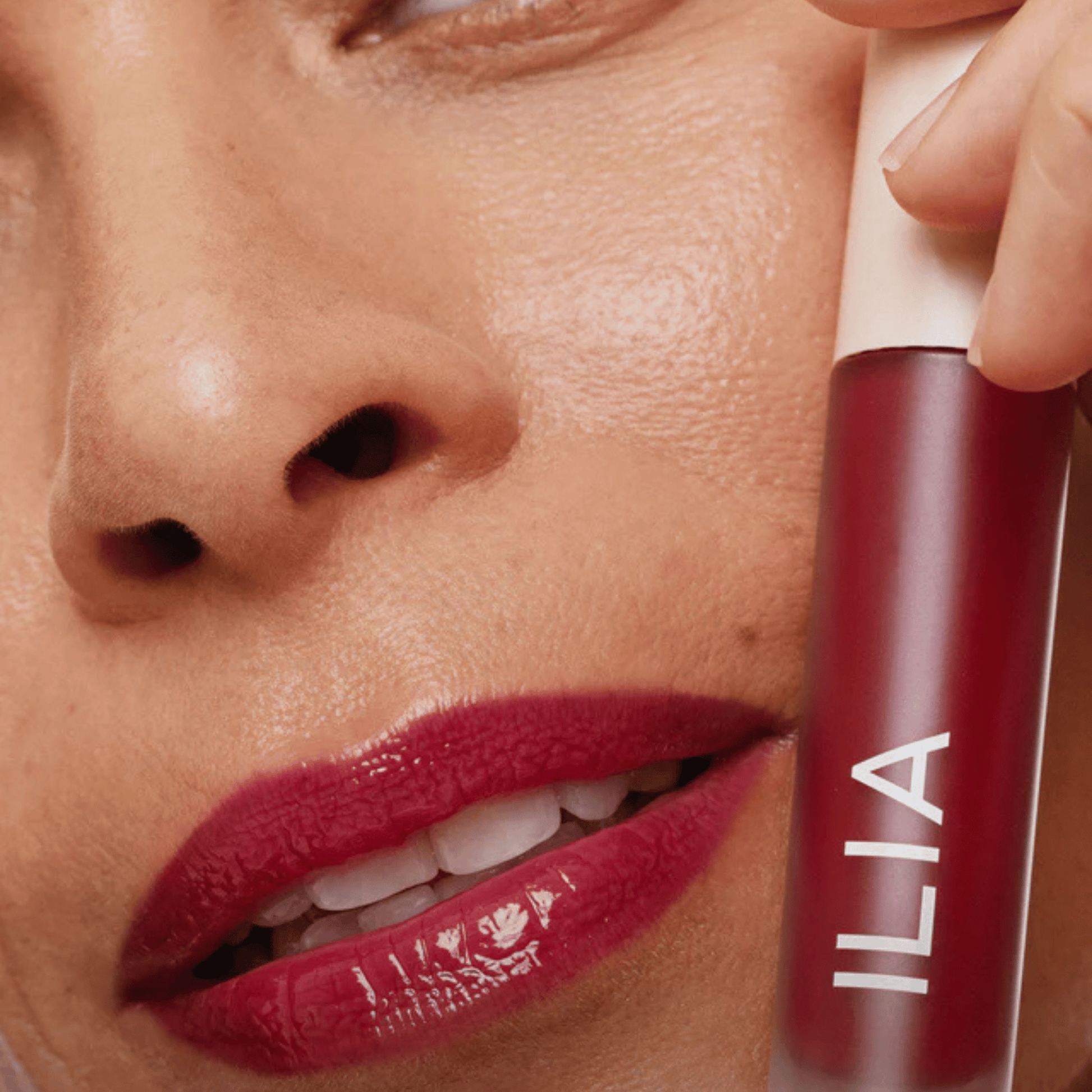 Alternate image of model wearing ILIA Studio Overglaze Hydrating Lip Gloss