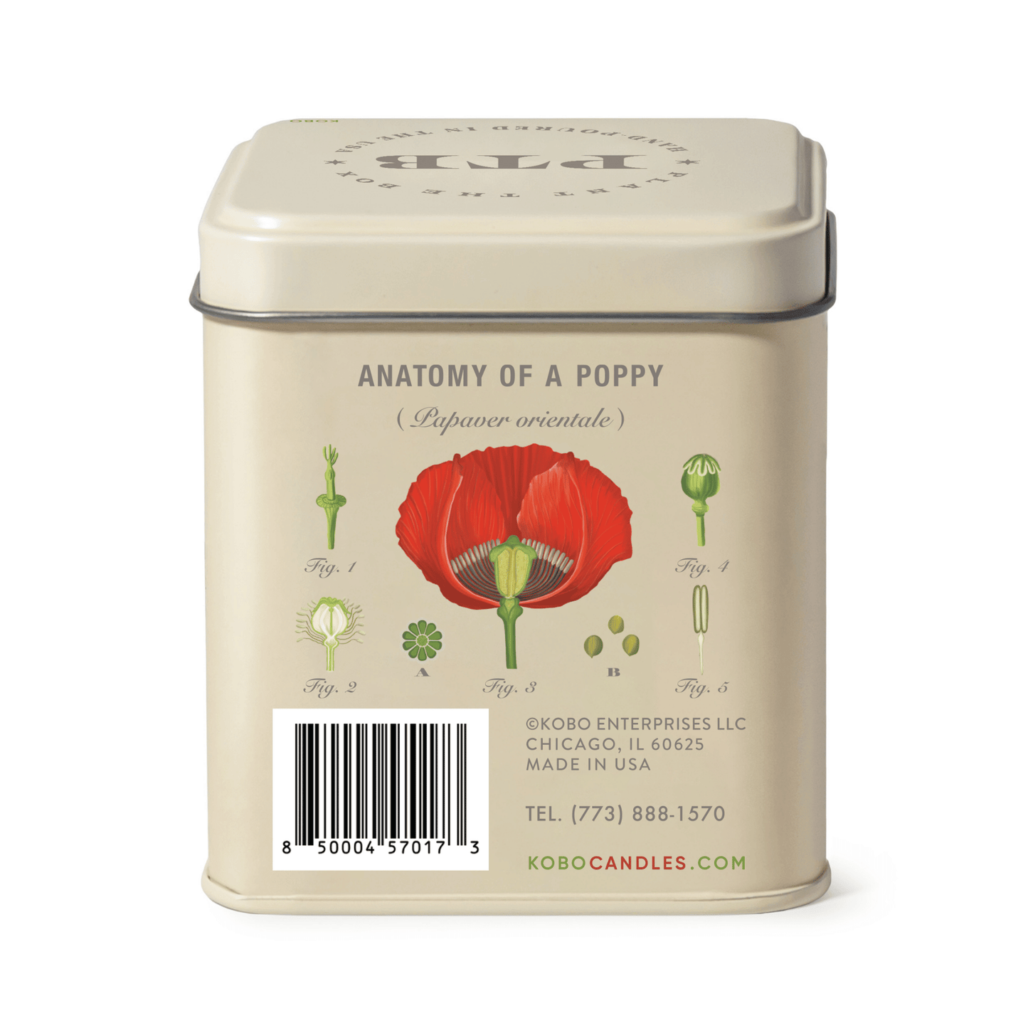 Alternate image of KOBO Plant the Box Red Poppy Tin Candle