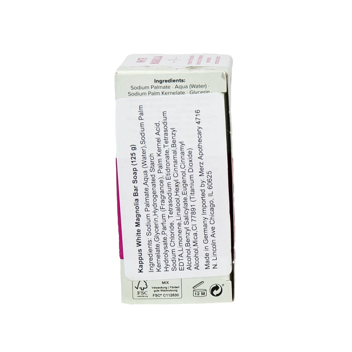 Alternate Image of White Magnolia Bar Soap, white and pink bar soap box