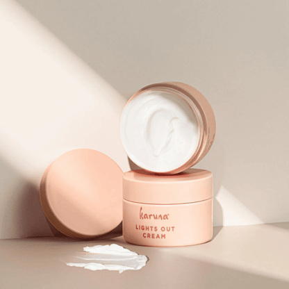 Alternate image Lights Out Cream, Opened pink jar and cream texture