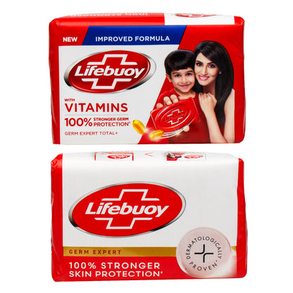 Alternate Image of Lifebuoy Bar Soap, both versions of the bar soap packaging. 