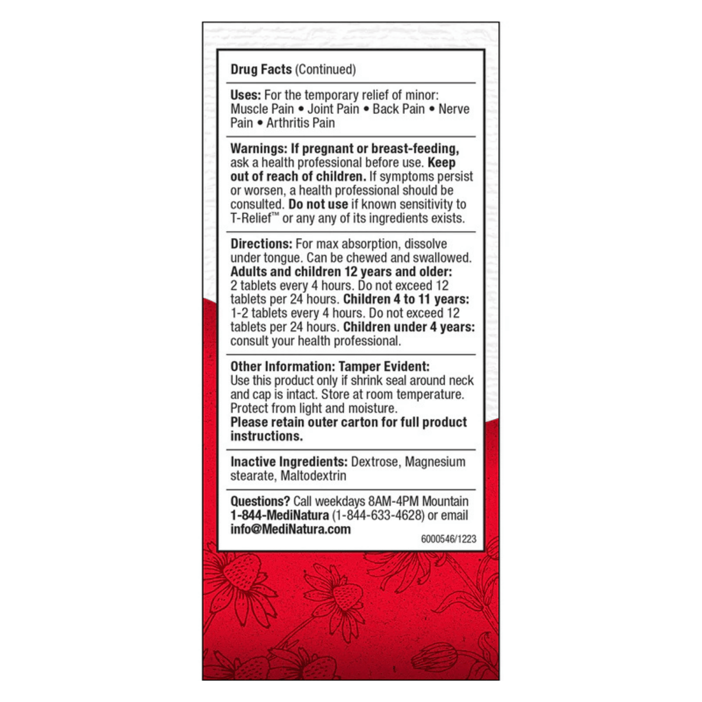 Alternate image of MediNatura T-Relief Tablets