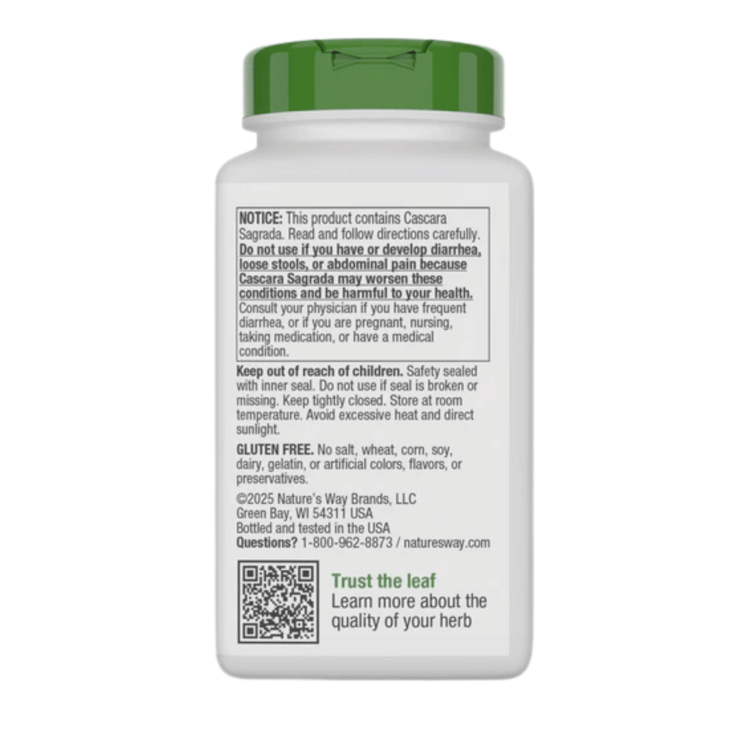 Alternate image of Nature's Way Cascara Sagrada Bark (180 ct)