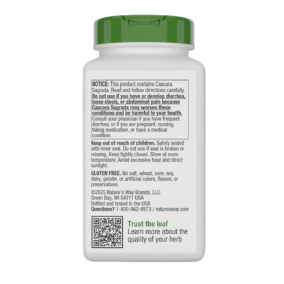 Alternate image of Nature's Way Cascara Sagrada Bark (180 ct)