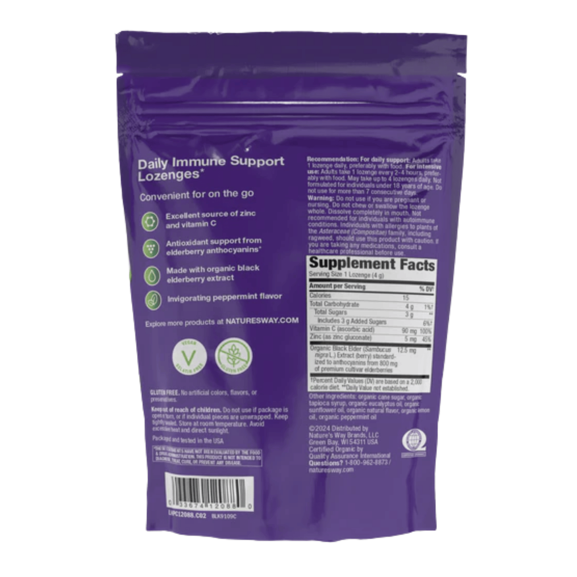 Alternate image of Nature's Way Organic Sambucus Immune Mint Lozenges (24 ct)