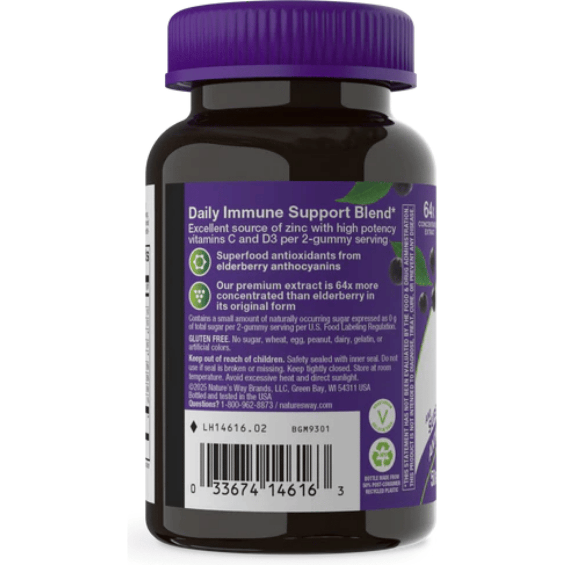 Alternate image of Nature's Way Sambucus Zero Sugar Elderberry Gummies (50 ct)