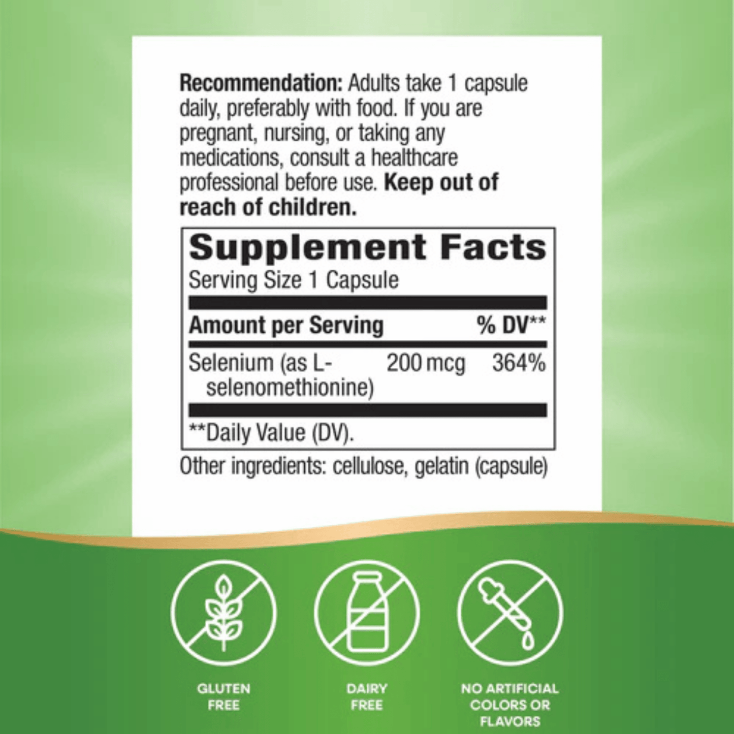 Alternate image of Nature's Way Selenium 200 mcg (100 ct)