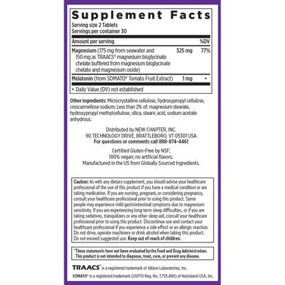 Alternate image of New Chapter Magnesium + Plant Based Melatonin (60 ct)