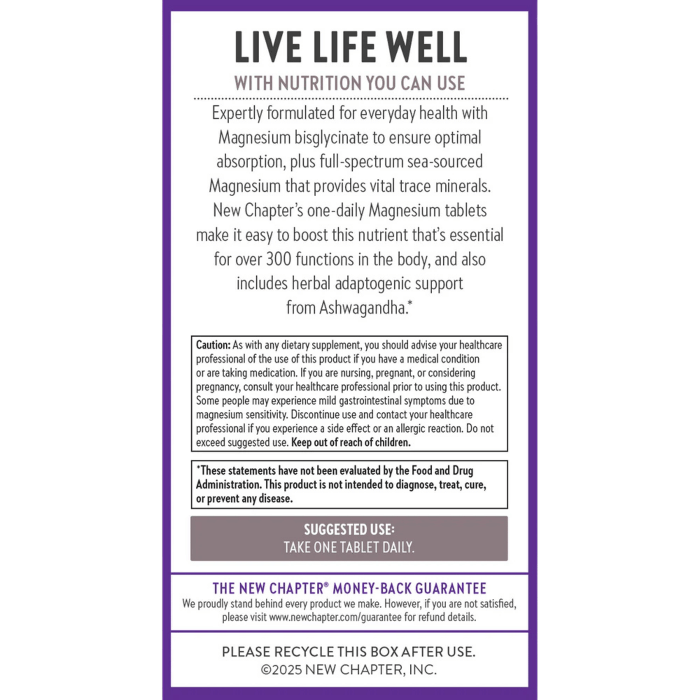 Alternate image of New Chapter Magnesium + Ashwagandha (30 ct)