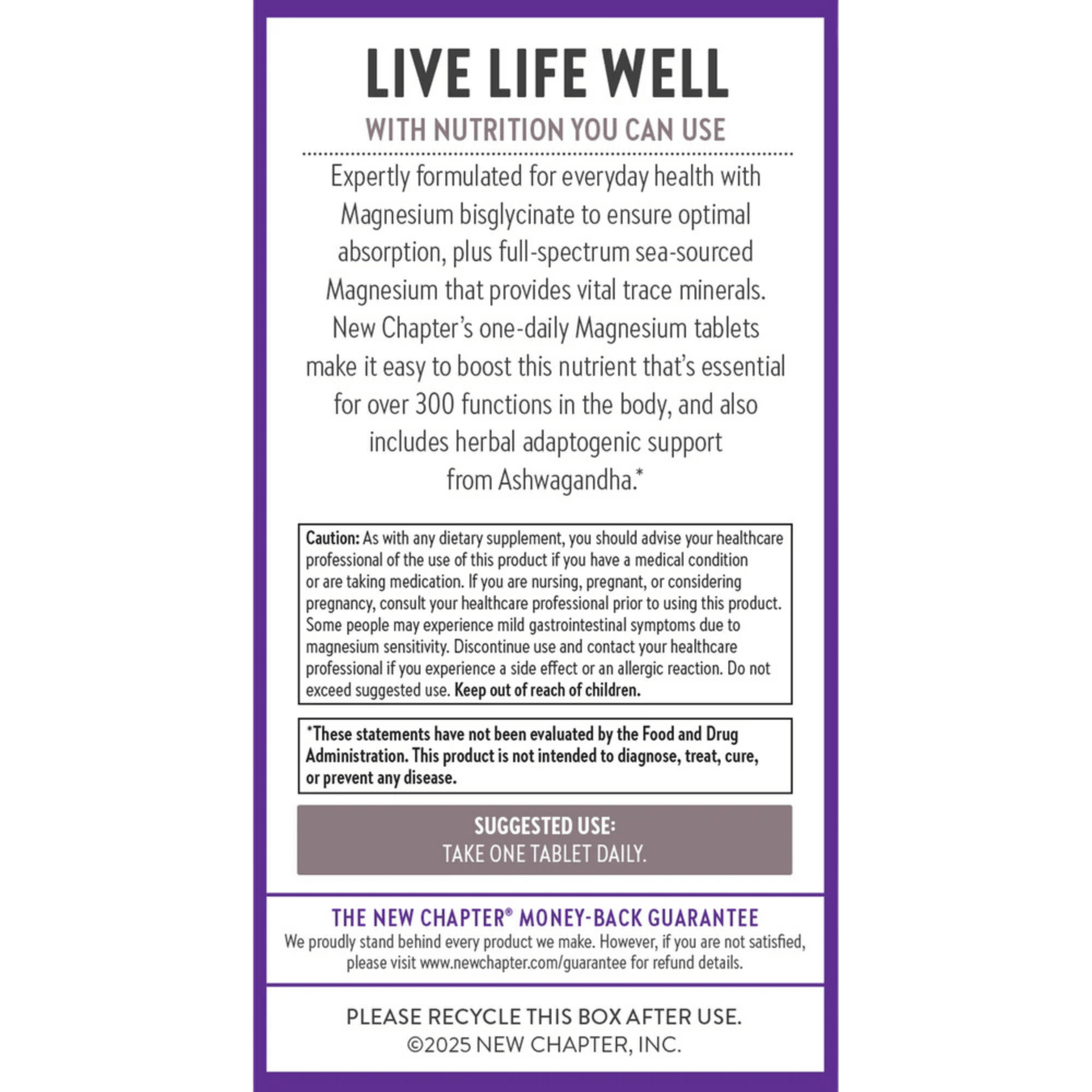 Alternate image of New Chapter Magnesium + Ashwagandha (30 ct)