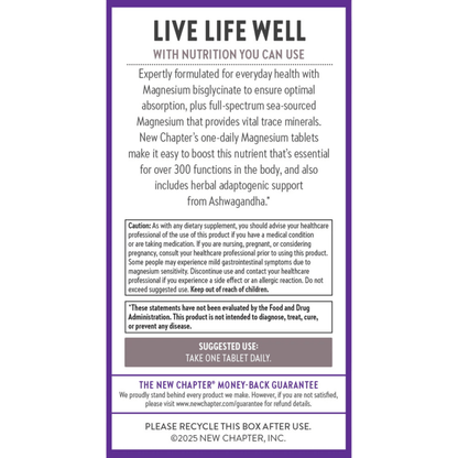 Alternate image of New Chapter Magnesium + Ashwagandha (60 ct)