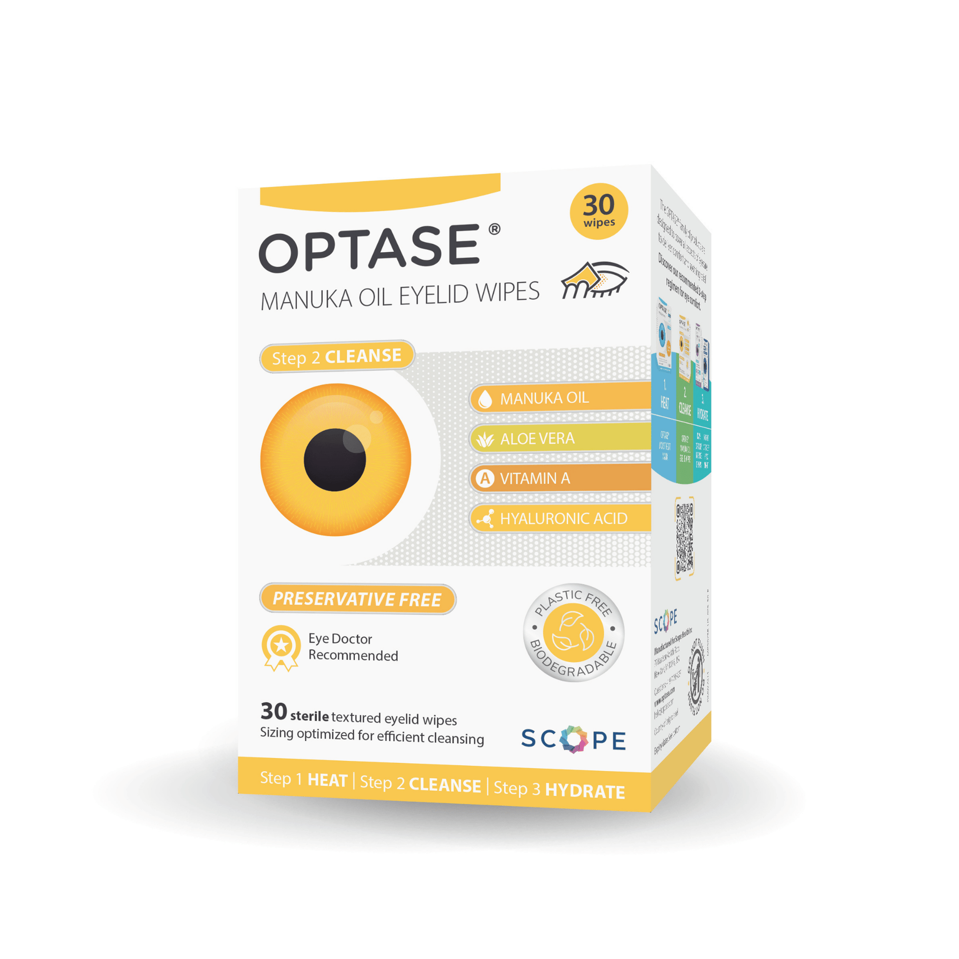 Alternate image of Optase Manuka Oil Eyelid Cleansing Wipes