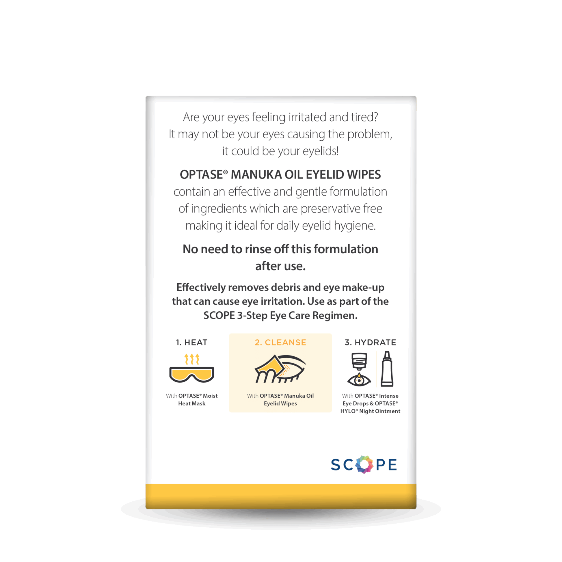 Alternate image of Optase Manuka Oil Eyelid Cleansing Wipes