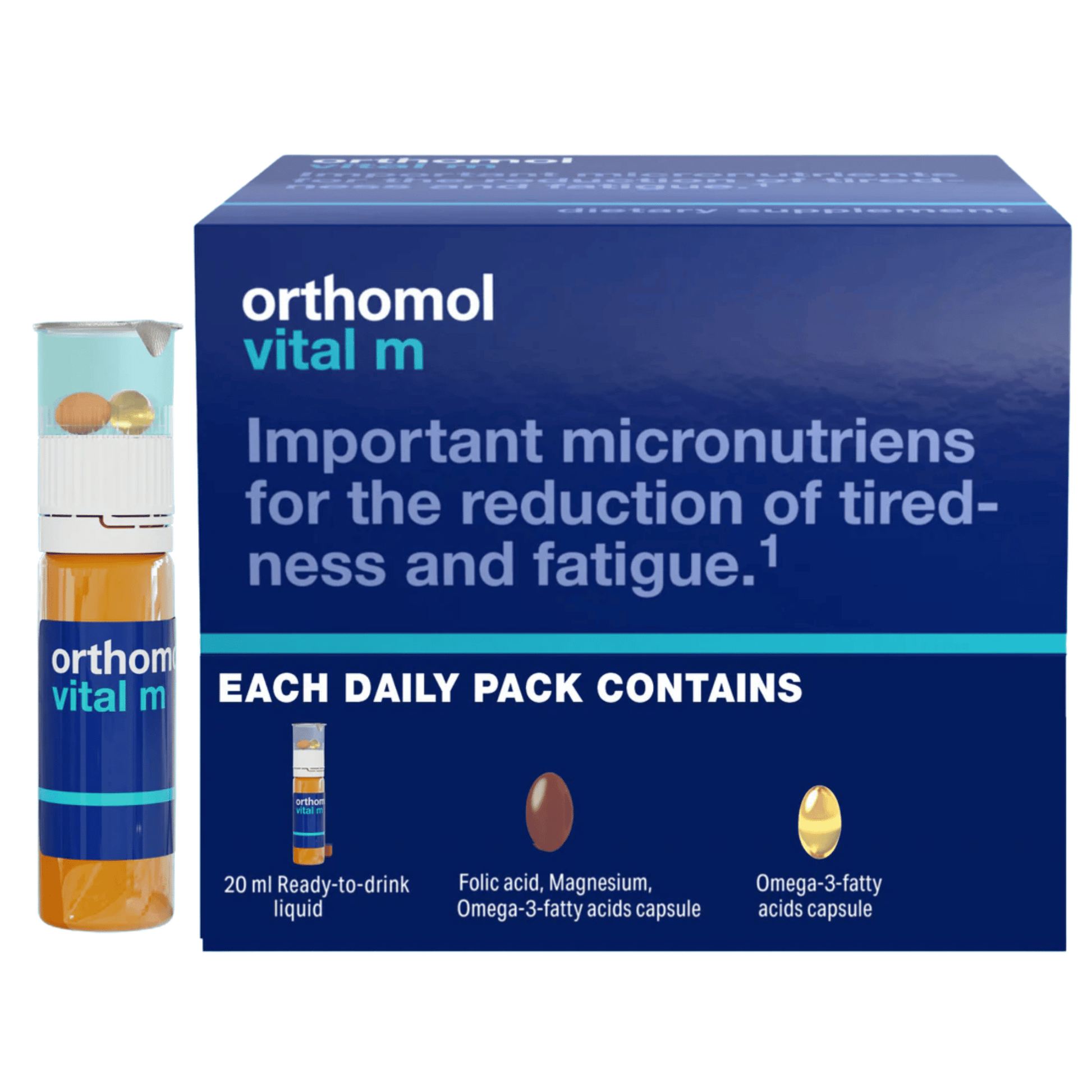 Primary Image Orthomol Vital M Liquid Multivitamin Vials 