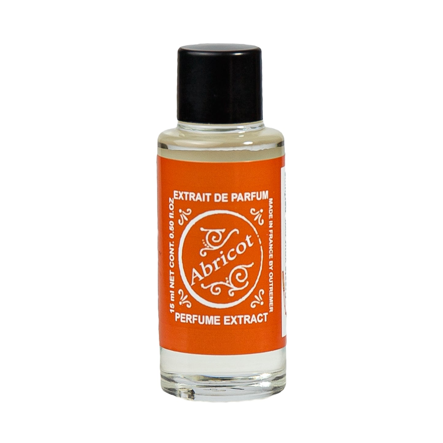 Primary Image of Abricot Perfume Extract, A small glass bottle with an art deco label saying Apricot Perfume Extract