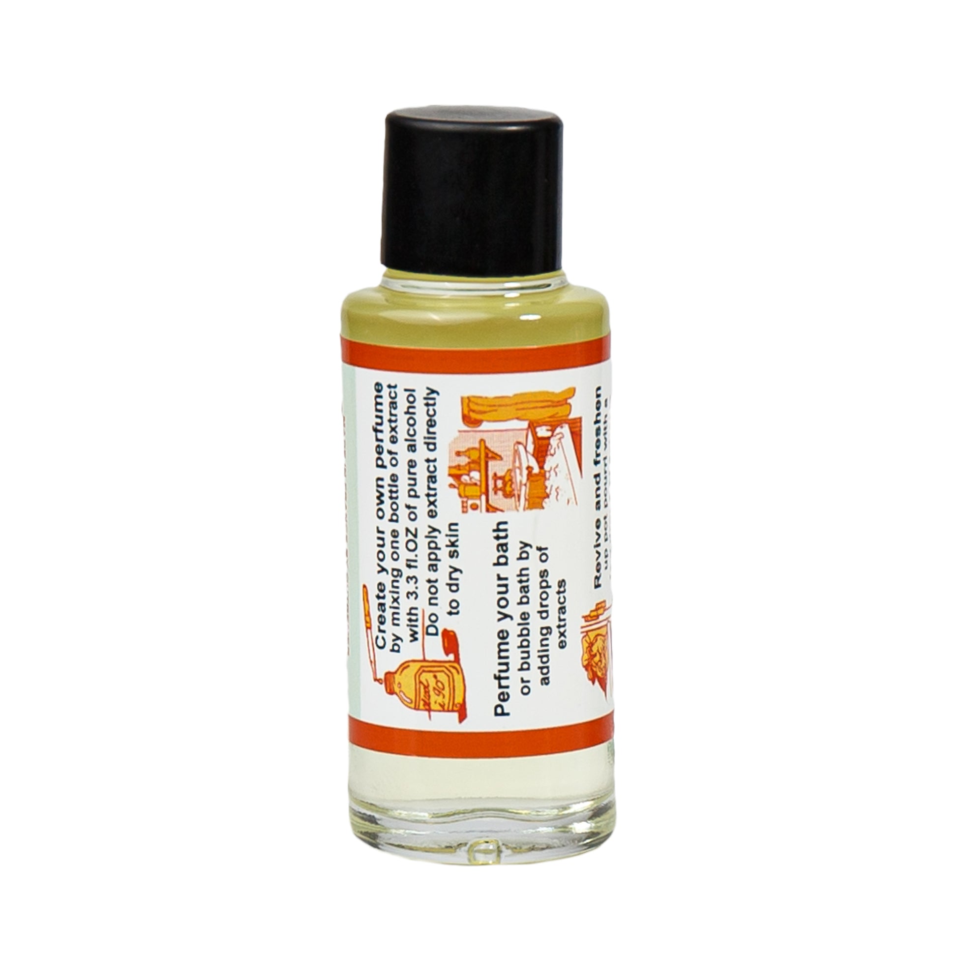 Alternate Image of Bergamot Perfume Extract, A small glass bottle with a label saying about the uses of the product
