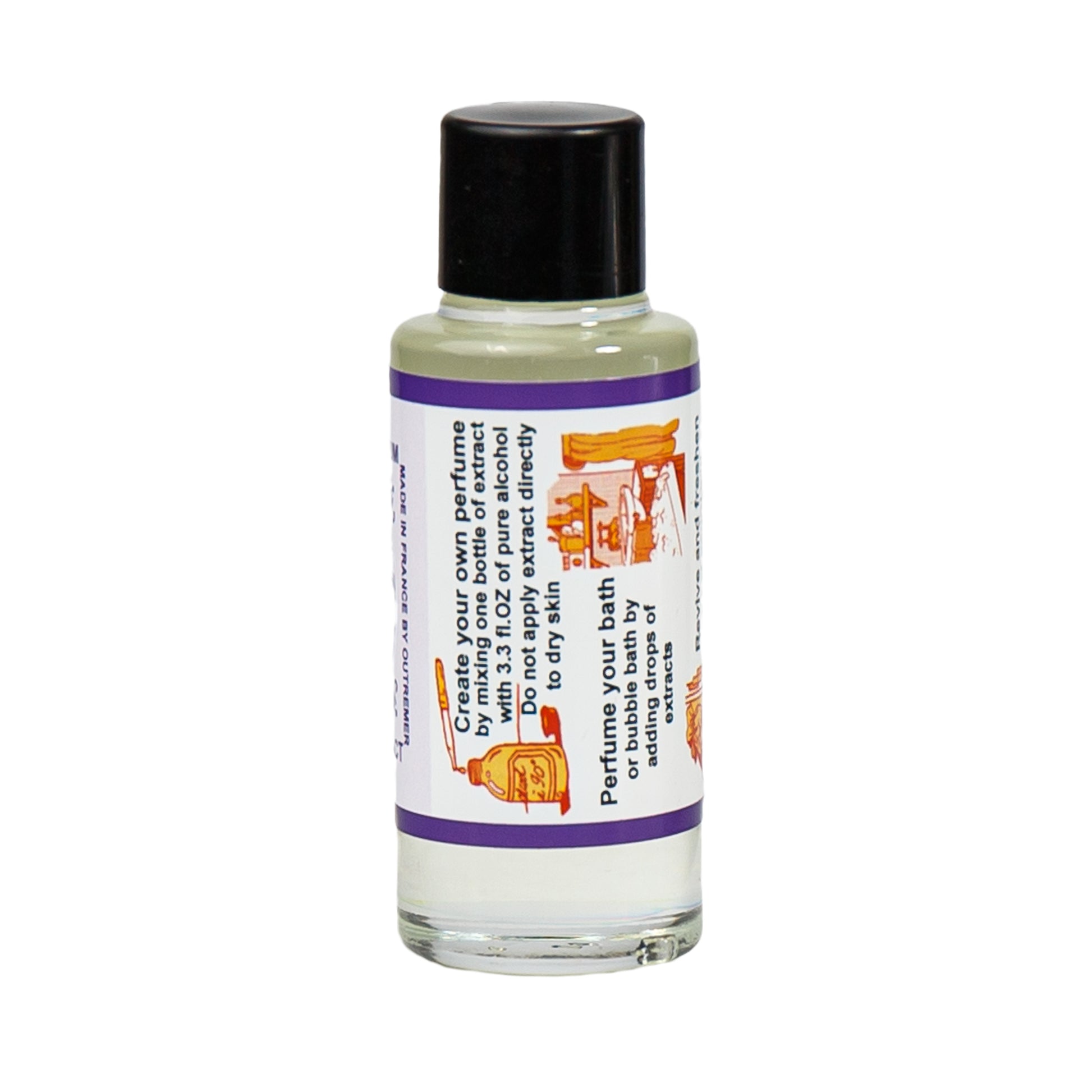 Alternate Image of Fleurs Blanches Perfume Extract, a small glass bottle with a label that says product details
