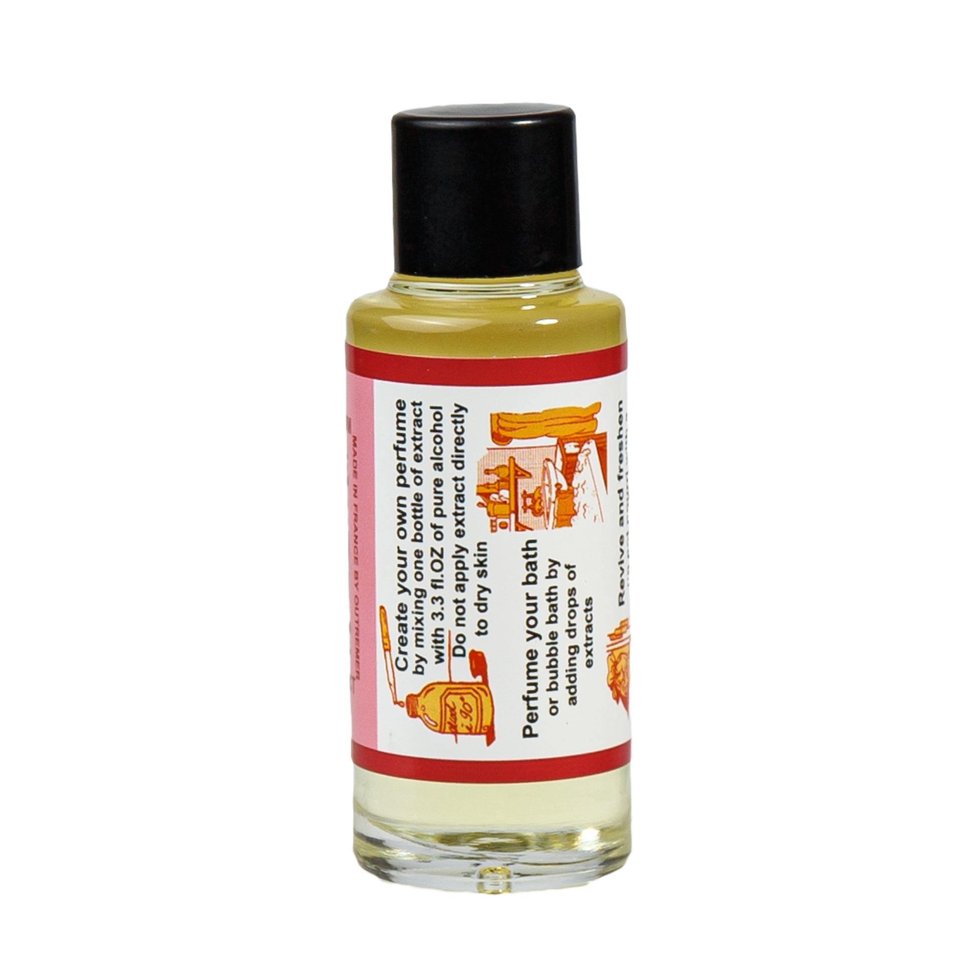 Alternate Image of Fraise Perfume Extract, A small glass bottle with a label with product details