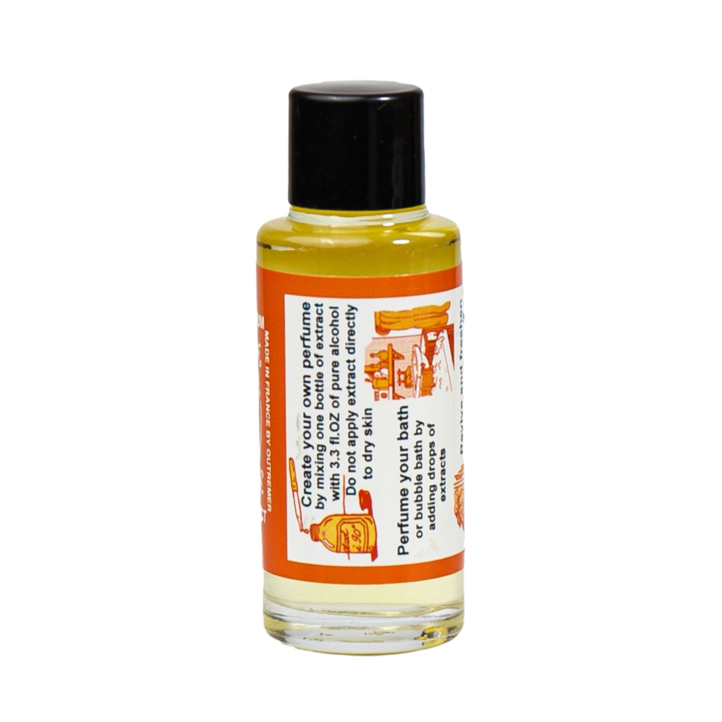 Alternate Image of Orange Perfume Extract, a small glass bottle with a label that says product details