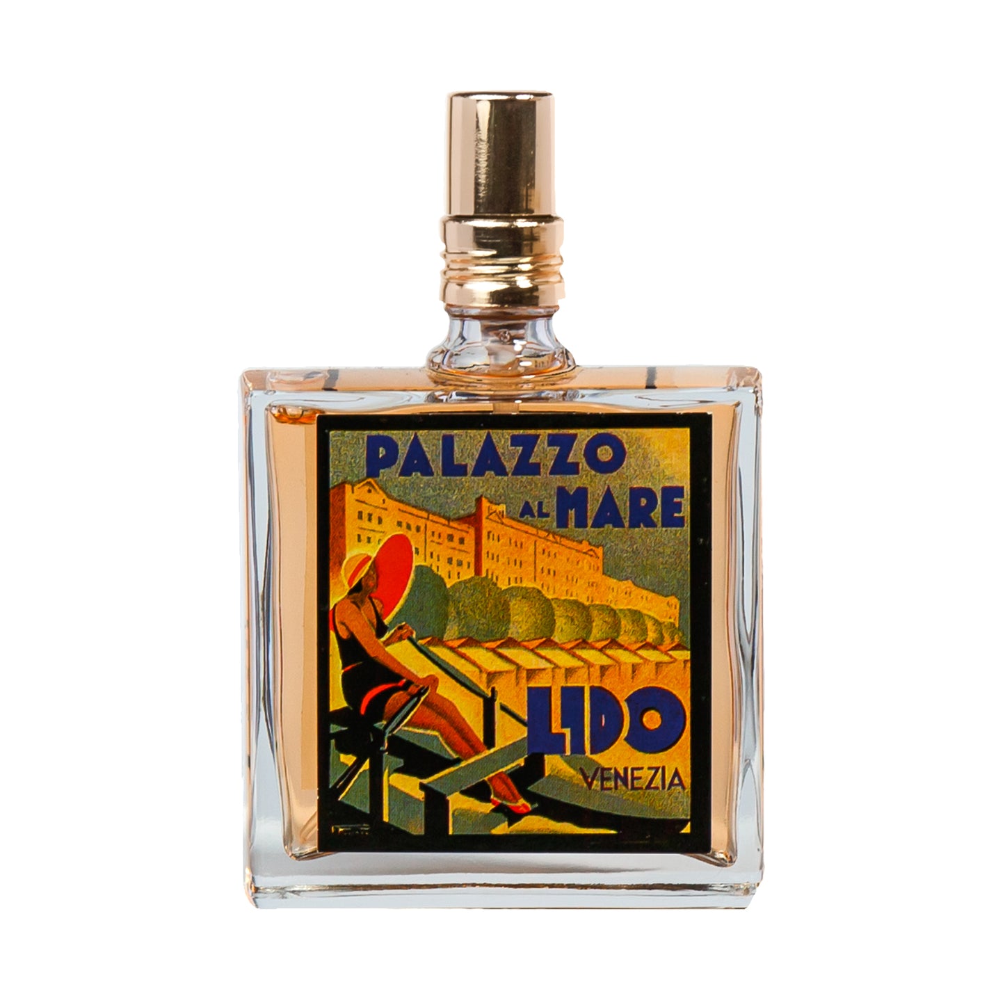 Primary Image of Palazzo al Mare Eau de Toilette, square perfume bottle with illustrated label