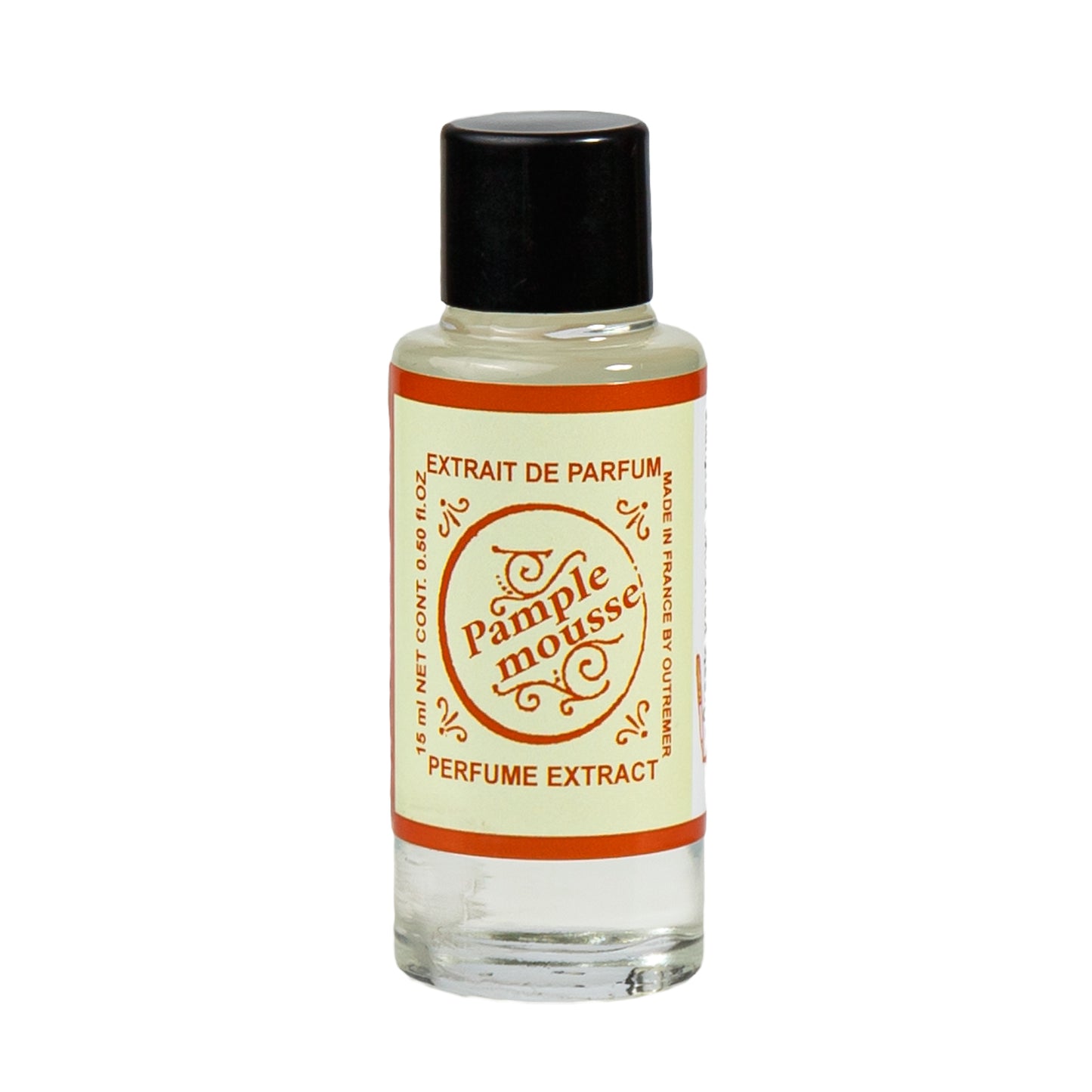 Primary Image of Pamplemousse Perfume Extract, A small glass bottle with an art deco label saying Pamplemousse Perfume Extract