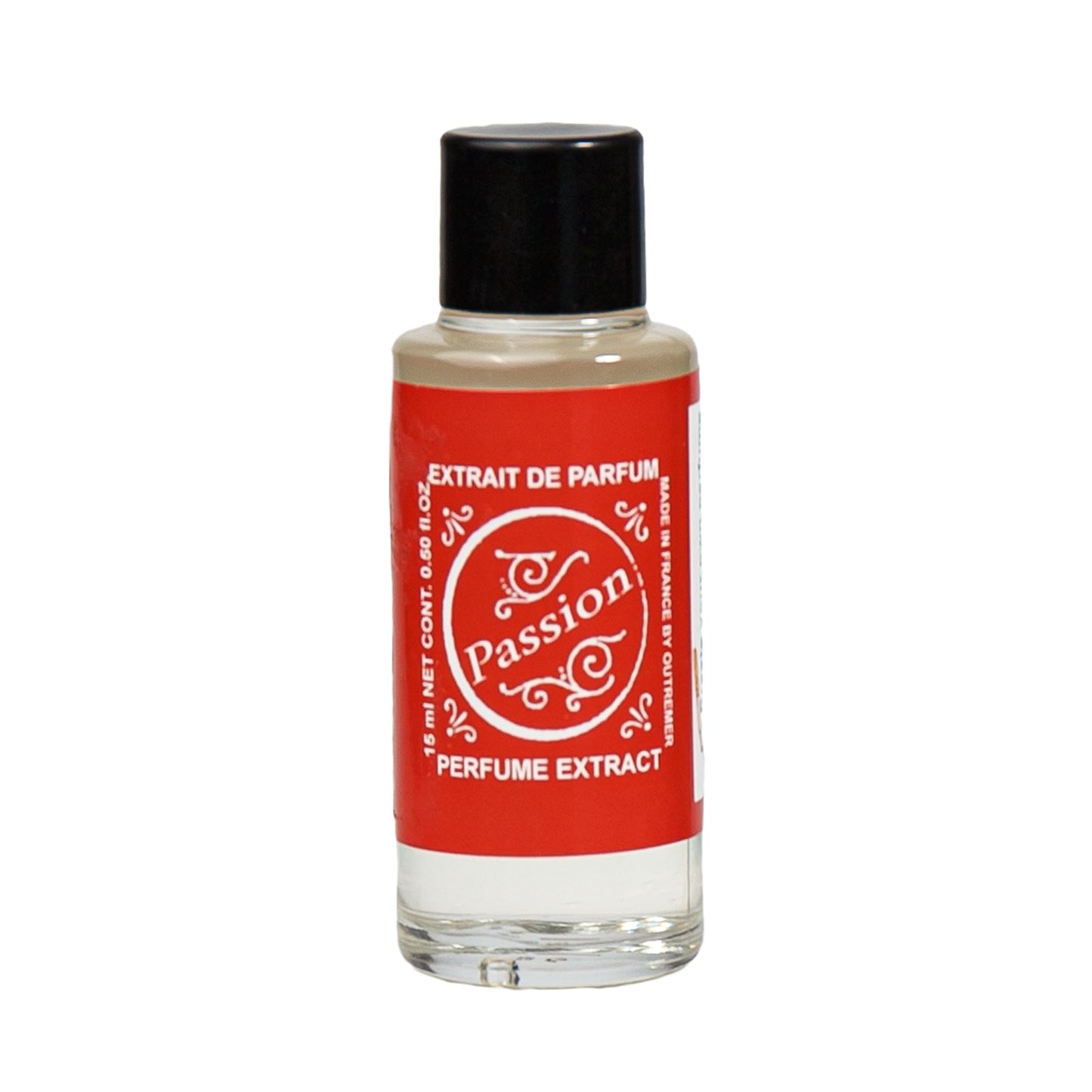 Primary Image of Passion Perfume Extract, a small glass bottle with a label that says passion perfume extract