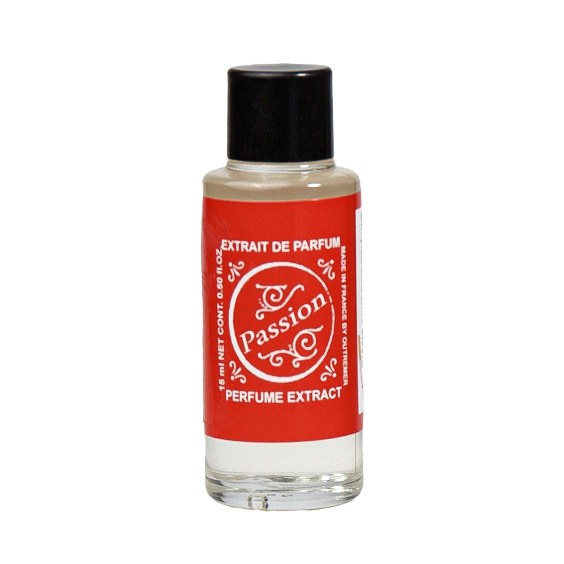 Primary Image of Passion Perfume Extract, a small glass bottle with a label that says passion perfume extract