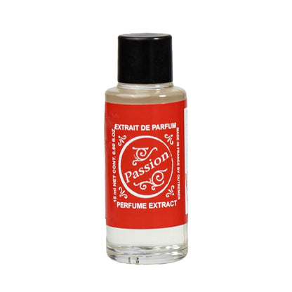 Primary Image of Passion Perfume Extract, a small glass bottle with a label that says passion perfume extract