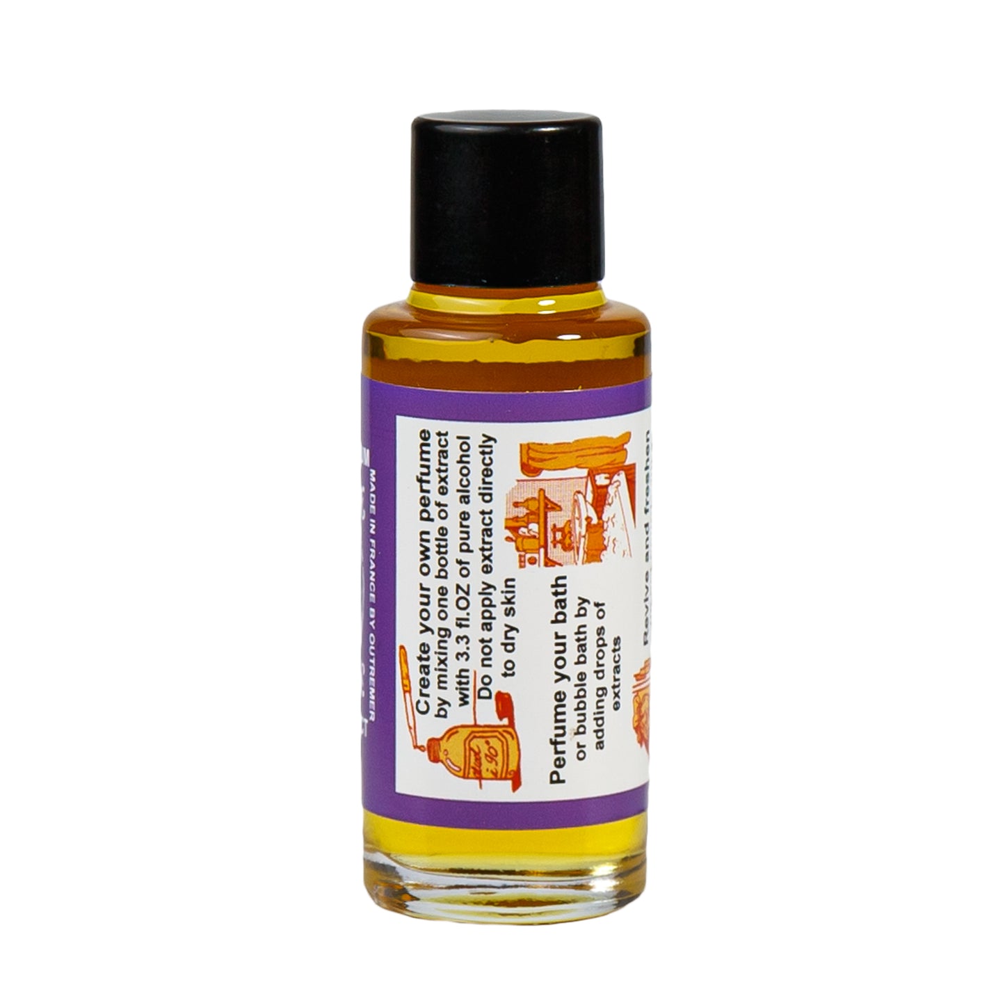 Alternate Image of Patchouli Perfume Extract, A small glass bottle with a label with product details